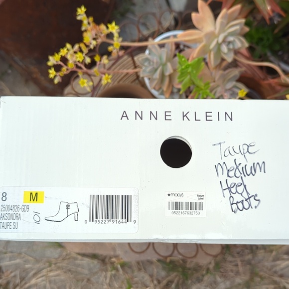 Anne Klein Taupe Suede Aksondra Boots - Picture 9 of 15